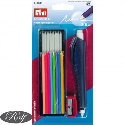 Creion cu rezerva, creta alba si culori - Prym 610846